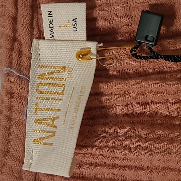 Nation LTD Mimi Romance Tee Gauzy Cotton Women's Large Bisou Boho Blouse Top NEW - Picture 5 of 11